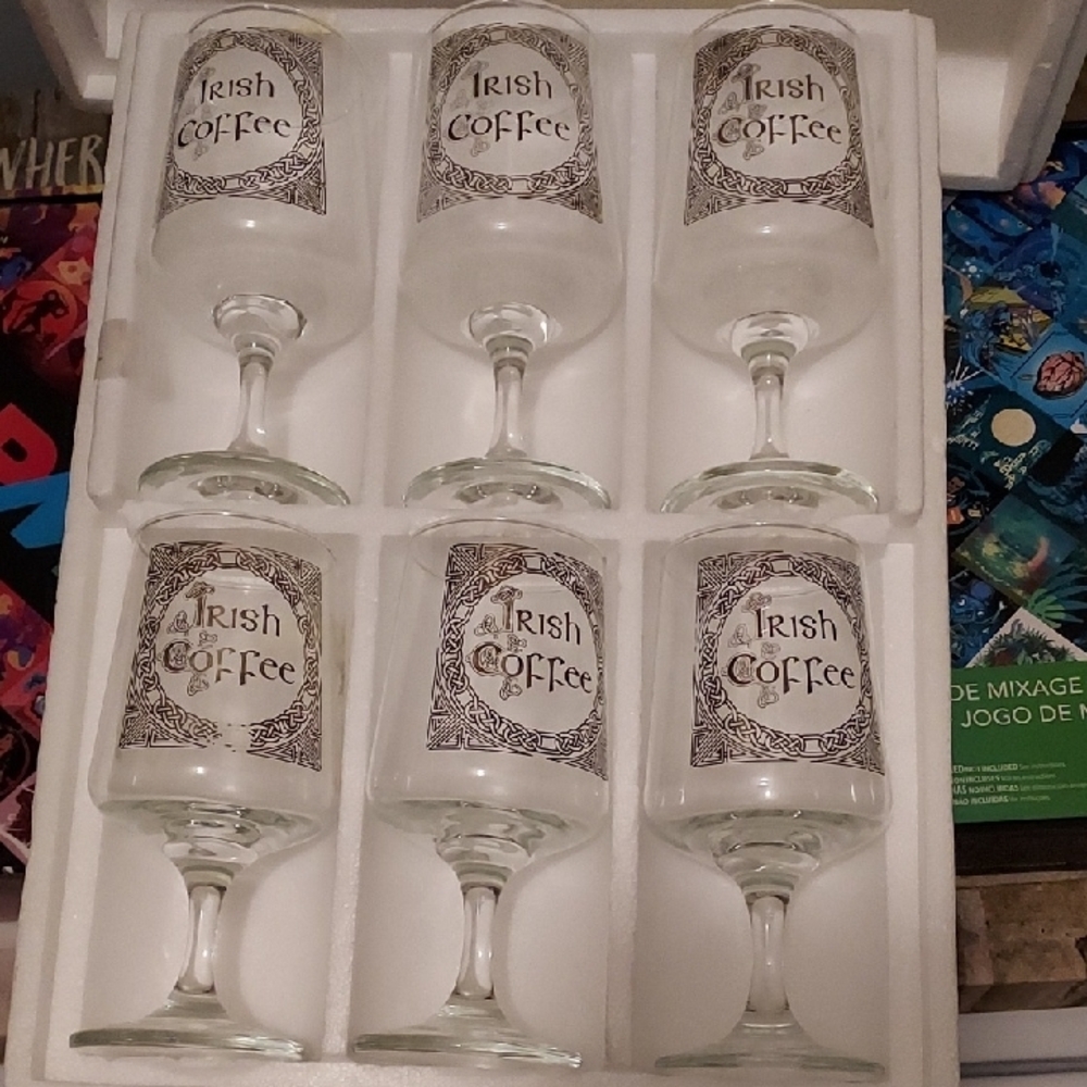 Set of 6 Gaelic Coffee Glasses - Picture 1 of 4